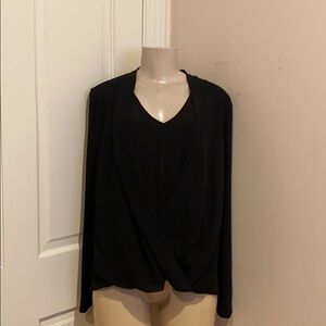 ALFANI BLACK BLOUSE SIZE 14 long sleeves
